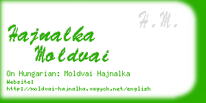 hajnalka moldvai business card